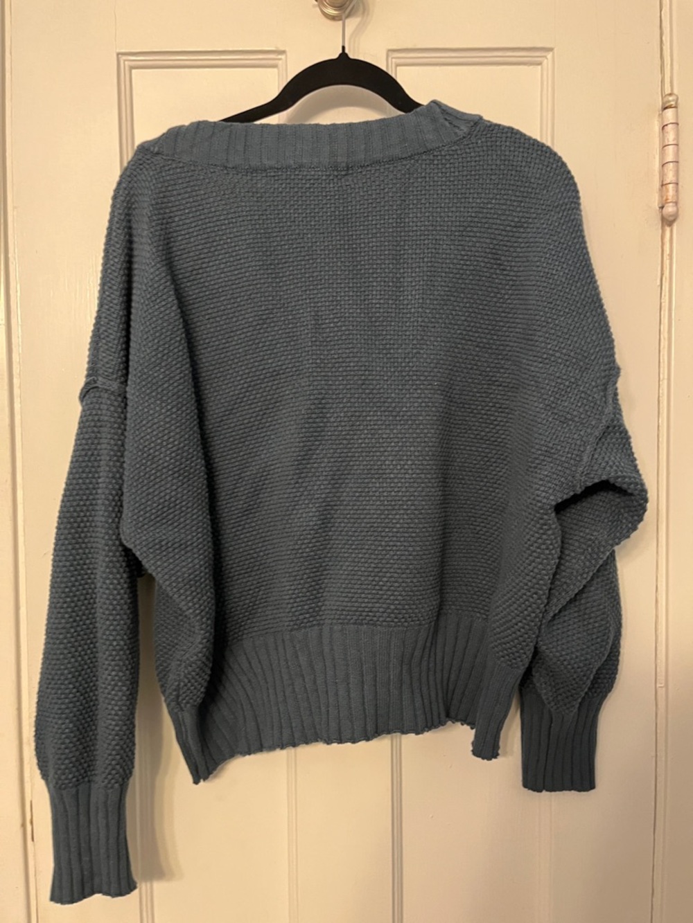Free People Hailee Chunky Blue Button Cardigan Sweater Set Jogger M - Picture 6 of 8